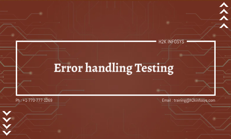 Error handling Testing